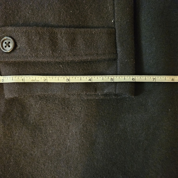 STRUCTURE Men's Wool Pea Coat Black L - Picture 10 of 12